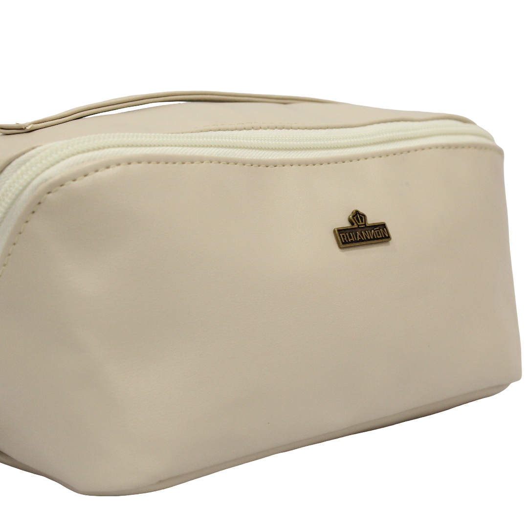 Cosmetiquera Estructurada Beige